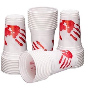 50 Count Blood Print Halloween Party Cups