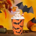 120 Pcs Halloween Pumpkin & Ghost Party Cups