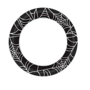 Spider Web Halloween Paper Plates - 40 Count