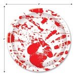 Bloody Handprints 9-Inch Halloween Plates
