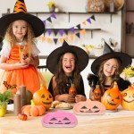 Pastel Halloween Jack-o-Lantern Paper Plates - 40 Pcs