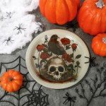 24-Pc Halloween Skull & Rose Paper Plates Set