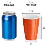 20 Orange Disposable Party Cups for Halloween Fun