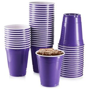 Purple Disposable Party Cups - 50 Pack, 16 Oz