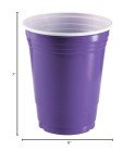 Purple Disposable Party Cups - 50 Pack, 16 Oz