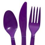 Spooky Dark Purple 48-Piece Halloween Utensil Set