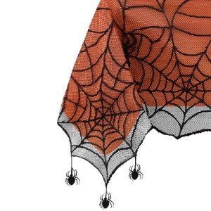 Crawling Spider Lace Halloween Tablecloth - 60"x84