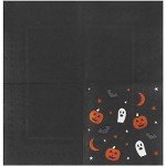 50 Pack Cute Black Halloween Napkins 5x5 In