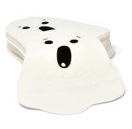 100 Halloween Ghost Shaped Napkins - 100 Pack