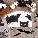 50 Pack Black Cat Halloween Napkins for Parties