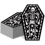 100 Halloween Skeleton Coffin Paper Napkins - 100 Pack