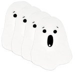 100 Halloween Ghost Shaped Napkins - 100 Pack