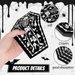 100 Halloween Skeleton Coffin Paper Napkins - 100 Pack