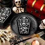 100 Halloween Skeleton Coffin Paper Napkins - 100 Pack