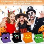 120 Halloween Napkins - Cute Monsters Party Decor