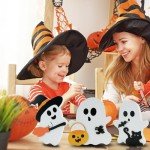 3-Piece Cute Halloween Ghost Table Decor Set