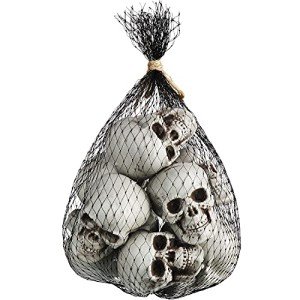 10 Mini Halloween Skeleton Head Skulls for Decor