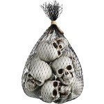 10 Mini Halloween Skeleton Head Skulls for Decor