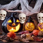 10 Mini Halloween Skeleton Head Skulls for Decor