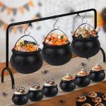 Set of 9 Halloween Cauldron Bowls with Rack
