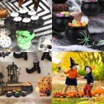 Set of 9 Halloween Cauldron Bowls with Rack