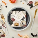 50 Pack Halloween Skull & Rose Napkins