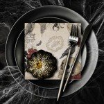 50 Pack Halloween Skull & Rose Napkins