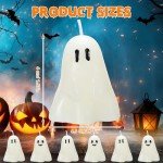 20 Mini Ghost Candles for Halloween Decor