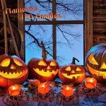 6 Pack LED Halloween Flameless Spider Holder Tea Light Candle Set