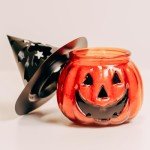 Cheerful Giver Punky Pumpkin Candle for Halloween