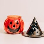 Cheerful Giver Punky Pumpkin Candle for Halloween