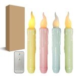 Pastel Flameless Taper Candles for Halloween Decor