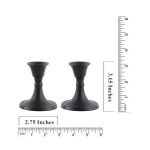 Black Candlestick Holders Set of 2 for Taper Candles