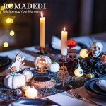 Gothic Skull Candle Holders - Halloween Decor Set