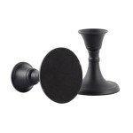Black Candlestick Holders Set of 2 for Taper Candles
