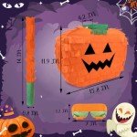 Smiling Pumpkin Piñata for Halloween Fun