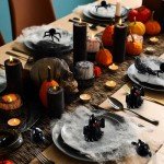 20 Pcs Halloween Mini Black Cat & Ghost Decor