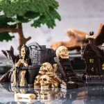 19pcs Halloween Mini Figurines - Skull, Crow, Tombstone Set