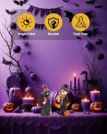 Cute Halloween Skeleton & Witch Figurines – 2-Pack