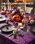 Cute Halloween Skeleton & Witch Figurines – 2-Pack