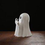 Spooky Ghost Middle Finger Figurine for Halloween