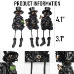 3-Piece Plague Doctor Halloween Figurines Set