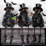 3-Piece Plague Doctor Halloween Figurines Set