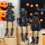 3-Piece Plague Doctor Halloween Figurines Set
