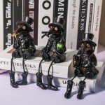 3-Piece Plague Doctor Halloween Figurines Set