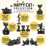 Whimsical Black Cat Vampire Figurine for Halloween