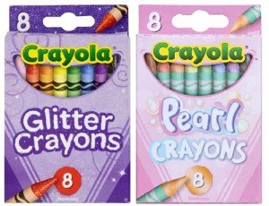 Glitter & Pearl Crayons - Set of 8