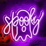Purple Ghost Neon Sign for Halloween Decor