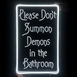 “Funny 'Don't Summon Demons' LED Neon Sign”