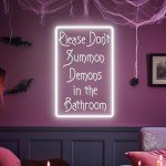 “Funny 'Don't Summon Demons' LED Neon Sign”